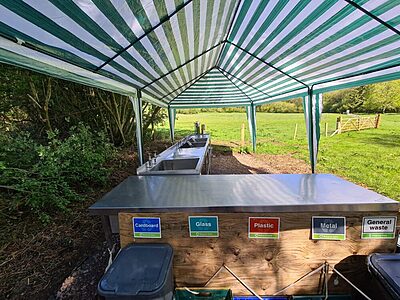Wash ups and recycling at Wytch Wood