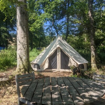 Tent hire at wytch wood camping Somerset