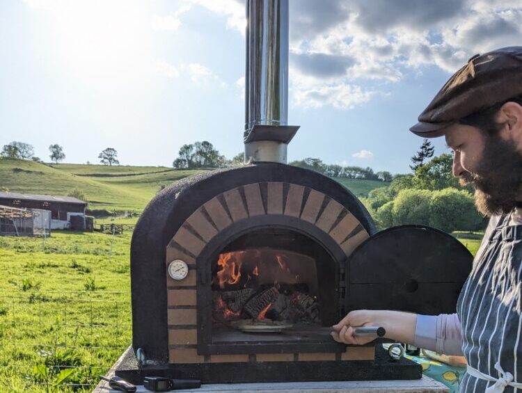 Wytch Wood Camping Somerset | wood-fired pizza cooked on-site