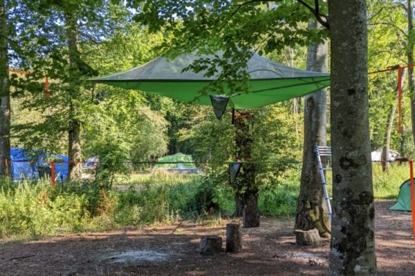 Tree tents at Wytch Wood Camping Someerset
