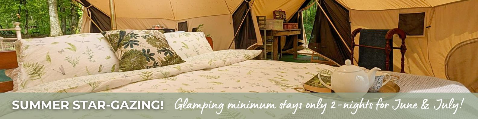 Wytch Wood Camping and Glamping | Somerset | Glamping minimum stays only 2 nights for June & July!