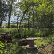 Pitches 16, 17, & 18 – Hidden Dell cotton reel | Wytch Wood Camping & Glamping | Somerset