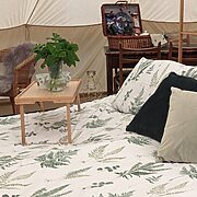 Birdsong Super King Bed | Wytch Wood Camping and Glamping | Somerset