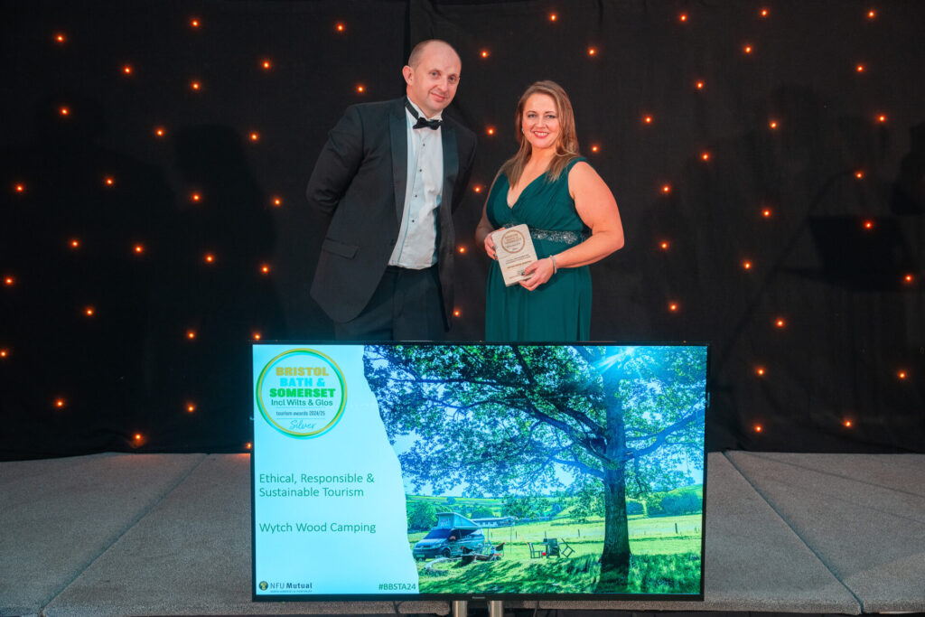 Bristol, Bath & Somerset Tourism Awards 2024/25 | Wytch Wood Camping Scoops the Silver Award