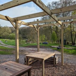 Wytch Wood enhanced the communal area with a growing willow arch and bower in the garden, built a pergola, and added a new seating area by the barn—small touches that have made a big difference.