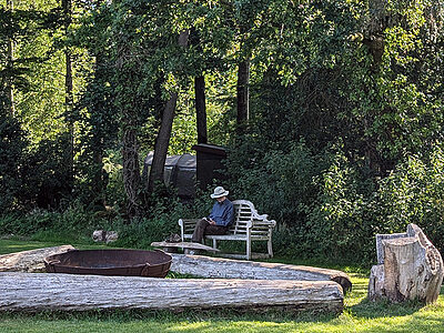One of our seating areas | Wytch Wood Camping and Glamping | Somerset