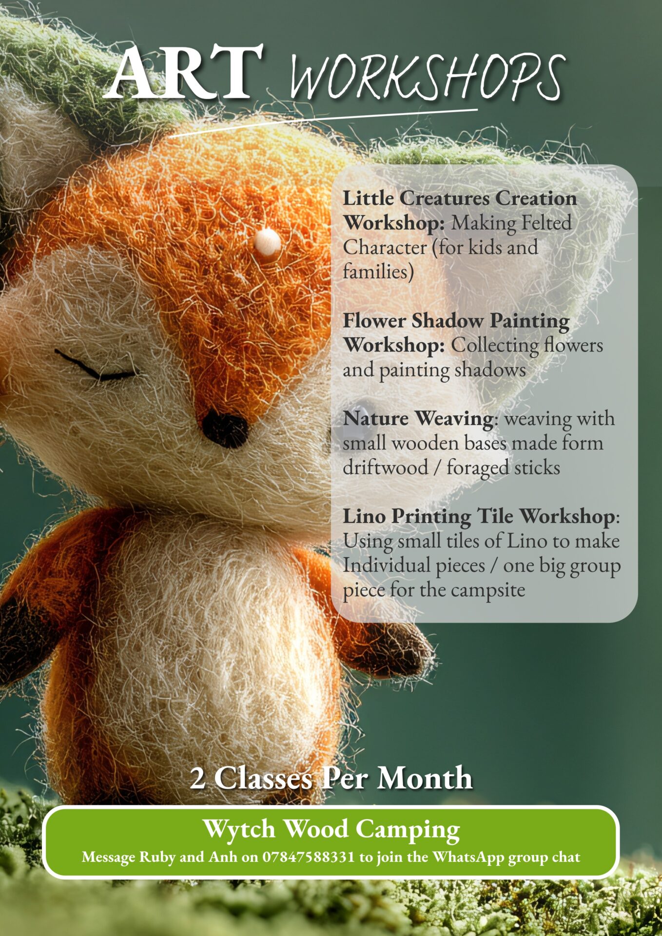 Art Workshops & Craftwork @ Wytch Wood Camping