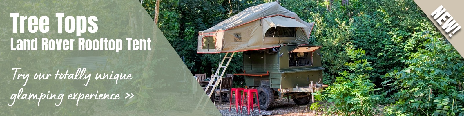Tree Tops Land Rover Rooftop Tent | Wytch Wood Camping & Glamping | Somerset